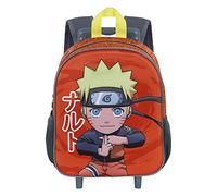 Naruto-Mochila 3D con Ruedas Pequeña, 26 x 34 cm, Capacidad 12.5 L, Multicolor Chikara