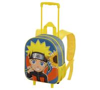 Naruto-Mochila 3D con Ruedas Pequeña, 26 x 34 cm, Capacidad 12.5 L, Multicolor Peace