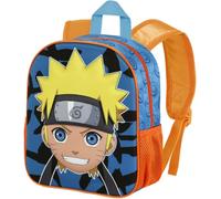 Naruto-Mochila 3D Pequeña, 26 x 31 cm, Capacidad 8.5 L, Azul Happy