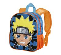 Naruto-Mochila 3D Pequeña, 26 x 31 cm, Capacidad 8.5 L, Azul Happy