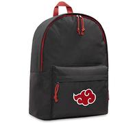 Naruto Mochila Escolar Adolescente, Mochilas Escolares de Anime (Negro/Rojo)