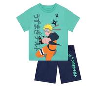 Naruto Pijama Niño, Pijamas Chulos Manga Corta para Niños, Pijamas Verano De Anime, Set De Pijama Corto, Verde 10-11 Años