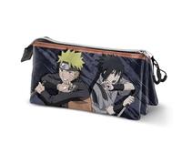 Naruto Shadow-Triple - Estuche para lápices, Color Negro, 23 x 11 cm