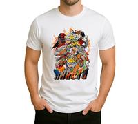 Naruto Shippuden Akatsuki Sasuke Itachi | Uzumaki Naruto Kyubi Modus Style XXIV - Camiseta para hombre, Blanco, XL