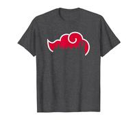 Naruto Shippuden Akatsuki Silueta Anime Camiseta, Hombre, Jaspeado Oscuro, L