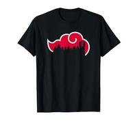 Naruto Shippuden Akatsuki Silueta Anime Camiseta, Hombre, Negro, XL