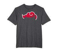 Naruto Shippuden Akatsuki Silueta Anime Camiseta, Hombre Tallas Grandes, Jaspeado Oscuro, 3X Alto
