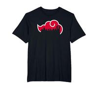 Naruto Shippuden Akatsuki Silueta Anime Camiseta, Hombre Tallas Grandes, Negro, 5X Alto