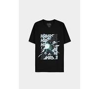Difuzed Camiseta de manga corta Naruto Shippuden para hombre y niño Negro XXL