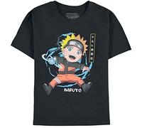 Naruto Shippuden - Camiseta de manga corta para niño, Negro , 14 años