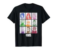Naruto Shippuden Colorful Retro Pop Art Character Grid Anime Camiseta