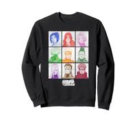 Naruto Shippuden Colorful Retro Pop Art Character Grid Anime Sudadera