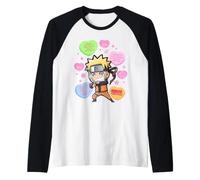 Naruto Shippuden Conversation Hearts Valentine's Day Anime Camiseta Manga Raglan