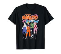 Naruto Shippuden Equipo 7 con el logo de Naruto, para hombre Camiseta, negro