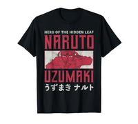 Naruto Shippuden Hero of The Hidden Leaf Vintage Kanji Anime Camiseta