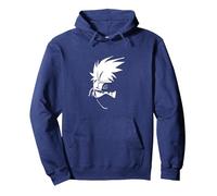 Naruto Shippuden Kakashi Head Anime Sudadera con Capucha, Unisex para Adultos, Azul Marino, XXL