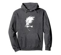 Naruto Shippuden Kakashi Head Anime Sudadera con Capucha, Unisex para Adultos, Jaspeado Oscuro, XXL