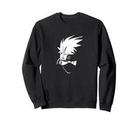 Naruto Shippuden Kakashi Head Anime Sudadera, Unisex para Adultos, Negro, XXL