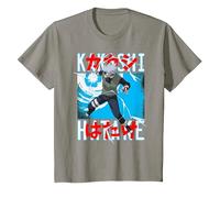 Naruto Shippuden Kakashi Lanzando Rayo Anime Camiseta, Niños, Pizarra, 12 años
