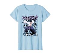 Naruto Shippuden Maldición de Sasuke Camiseta, Mujer, Azul Bebé, XL
