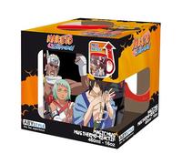 ABYSTYLE Naruto Shippuden - Taza de cerámica con cambio de calor, 16 onzas líquidas, diseño de anime manga, regalo para el hogar y la cocina