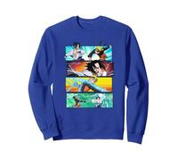 Naruto Shippuden Naruto vs Sasuke Sudadera, Unisex para Adultos, Azul Real, L