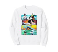 Naruto Shippuden Naruto vs Sasuke Sudadera, Unisex para Adultos, Blanco, XXL
