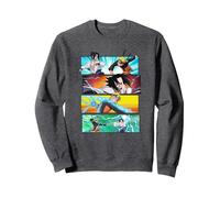 Naruto Shippuden Naruto vs Sasuke Sudadera, Unisex para Adultos, Jaspeado Oscuro, XXL