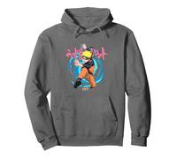 Naruto Shippuden Rasengan Jutsu Swirls Anime Sudadera con Capucha, Unisex para Adultos, Asfalto, XXL