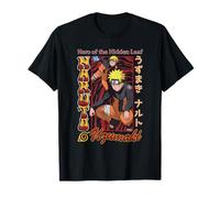 Naruto Shippuden Red and Gold Retro Naruto Anime Camiseta