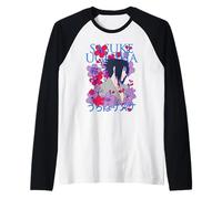 Naruto Shippuden Sasuke Uchiha Retro Colorful Flowers Anime Camiseta Manga Raglan