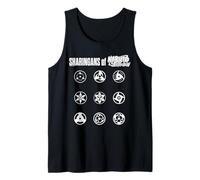 Naruto Shippuden Sharingan Symbols Chart Classic Anime Camiseta sin Mangas