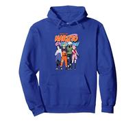 Naruto Shippuden Team 7 with Naruto Logo Anime Sudadera con Capucha, Unisex para Adultos, Azul Real, XXL