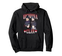 Naruto Shippuden Uchiha Clan Collage with Symbols Anime Sudadera con Capucha