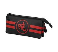 Naruto Sunrise-Estuche Portatodo Triple ECO, Negro, 23 x 11 cm