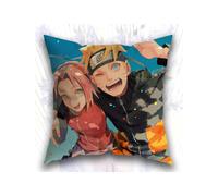 (Naruto2) Fundas de almohada de Naruto de 45 x 45 cm, funda para reposacabezas, cojín para coche, decoración