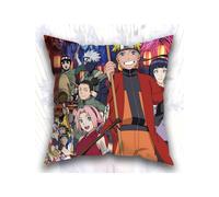 (Naruto23) Fundas de almohada de Naruto de 45 x 45 cm, funda para reposacabezas, cojín para coche, decoración