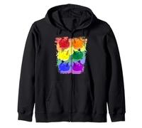 Narvales Gay Arco Iris LGBTQI Lindo y Queer Sudadera con Capucha