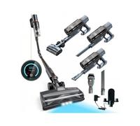 NARVI Aspirador Sin Cable, Motor 500W, Potencia de succión 40 Kpa 150AW , Luz LED para detección de polvo, Tubo Flexible para un mejor manejo, Función Smart, Batería Extraíble, Filtro HEPA . Diseño