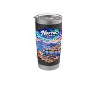 Narvik Noruega Puerto marítimo europeo de cruceros Vaso térmico de acero inoxidable de doble pared