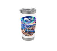Narvik Noruega Puerto marítimo europeo de cruceros Vaso térmico de acero inoxidable de doble pared