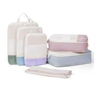 Narwey 6 Sets Compresión Organizador Maleta, Packing Cubes Compression, Bolsas Viaje para Mochila y Maleta, Cubos Organizadoras Maletas Travel Essentials Accesorios Viaje (Multicolor)