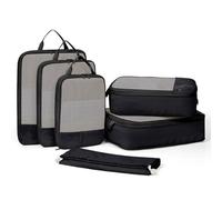 Narwey 6 Sets Compresión Organizador Maletas Bolsos, Compression Packing Cubes, Bolsas Viaje para Mochila, Equipaje de Mano y Maleta, Organizadoras Ropa Travel Essentials (Negro)