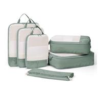 Narwey 6 Sets Compresión Organizador Maletas, Compression Packing Cubes, Bolsas Organizadoras Ropa Viaje, Cubos Organizadoras Maletas Travel Essentials Accesorios Viaje (A-Verde Salvia)