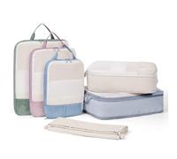 Narwey 6 Sets Compresión Organizador Maletas, Compression Packing Cubes, Bolsas Organizadoras Ropa Viaje, Cubos Organizadoras Maletas Travel Essentials Accesorios Viaje (A-Multicolor)