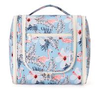 Narwey Neceser Colgante Grande de Viaje, Organizador de cosméticos, Aqua Flamingo, L