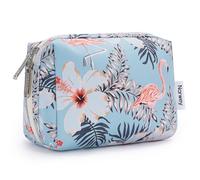 Narwey Neceser Maquillaje Mujer, Neceser Viaje Grande Bolsa de Maquillaje Organizador, Makeup Bag Bolsa de Aseo para Mujeres Niñas (Aqua Flamingo,Grande)