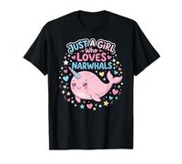 Narwhal Marine Mammal Lover, Just A Girl Who Loves Narwhals Camiseta