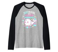 Narwhal Marine Mammal Lover, Just A Girl Who Loves Narwhals Camiseta Manga Raglan