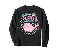 Narwhal Marine Mammal Lover, Just A Girl Who Loves Narwhals Sudadera
